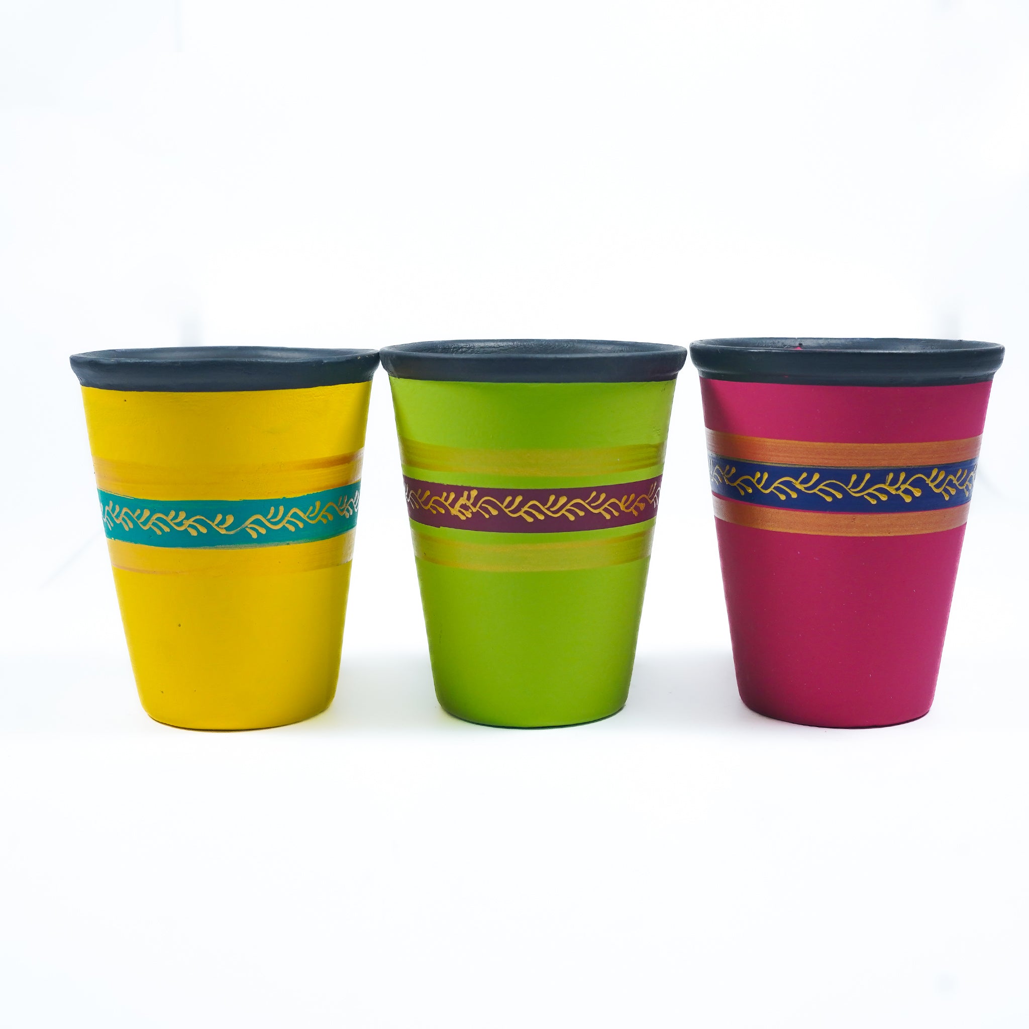 Vibrant Hand-Painted 4” Planter