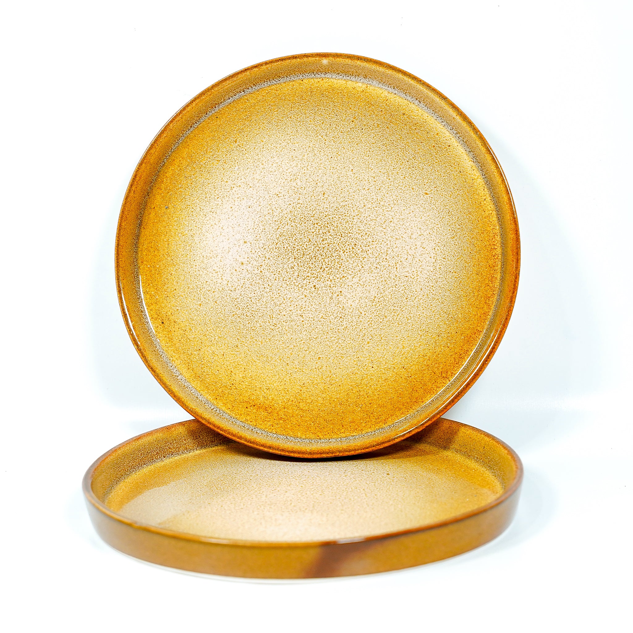 Rust Glaze 10.5” Ceramic Dinner Plate Set – Set of 2