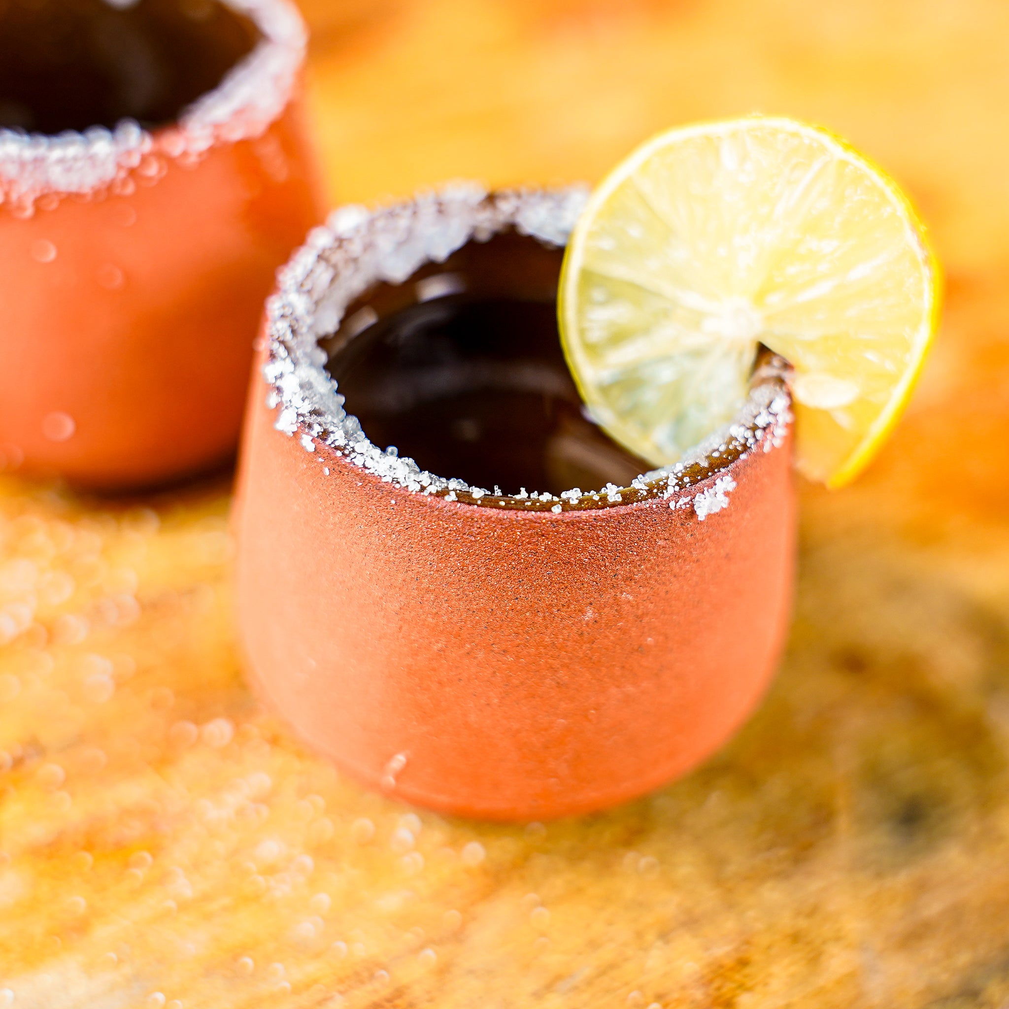 Artisan Terracotta Mini Cups - Cava Style Shot Set of 4