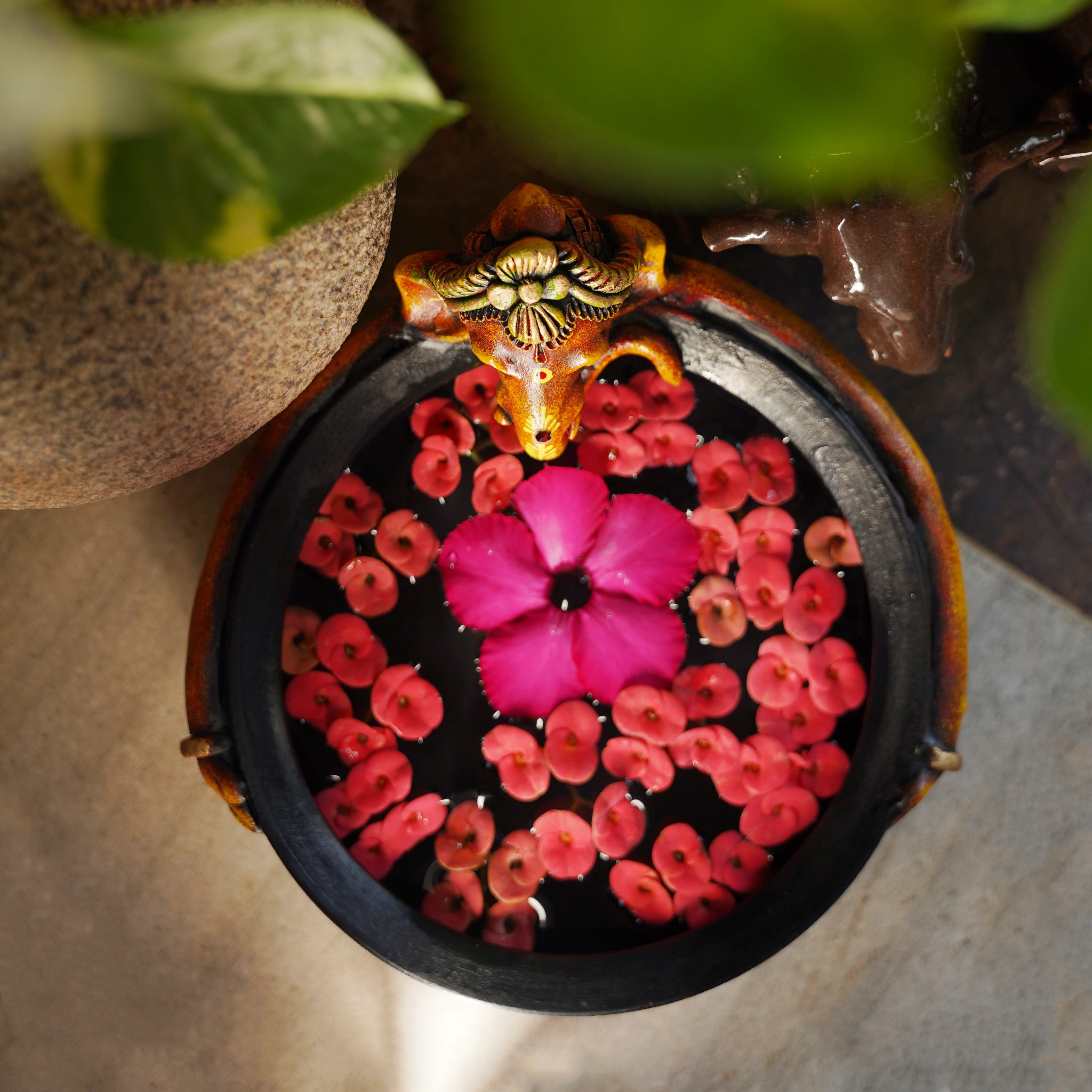 Traditional Ganesh Urli – Handpainted Decorative Bowl for Home Décor