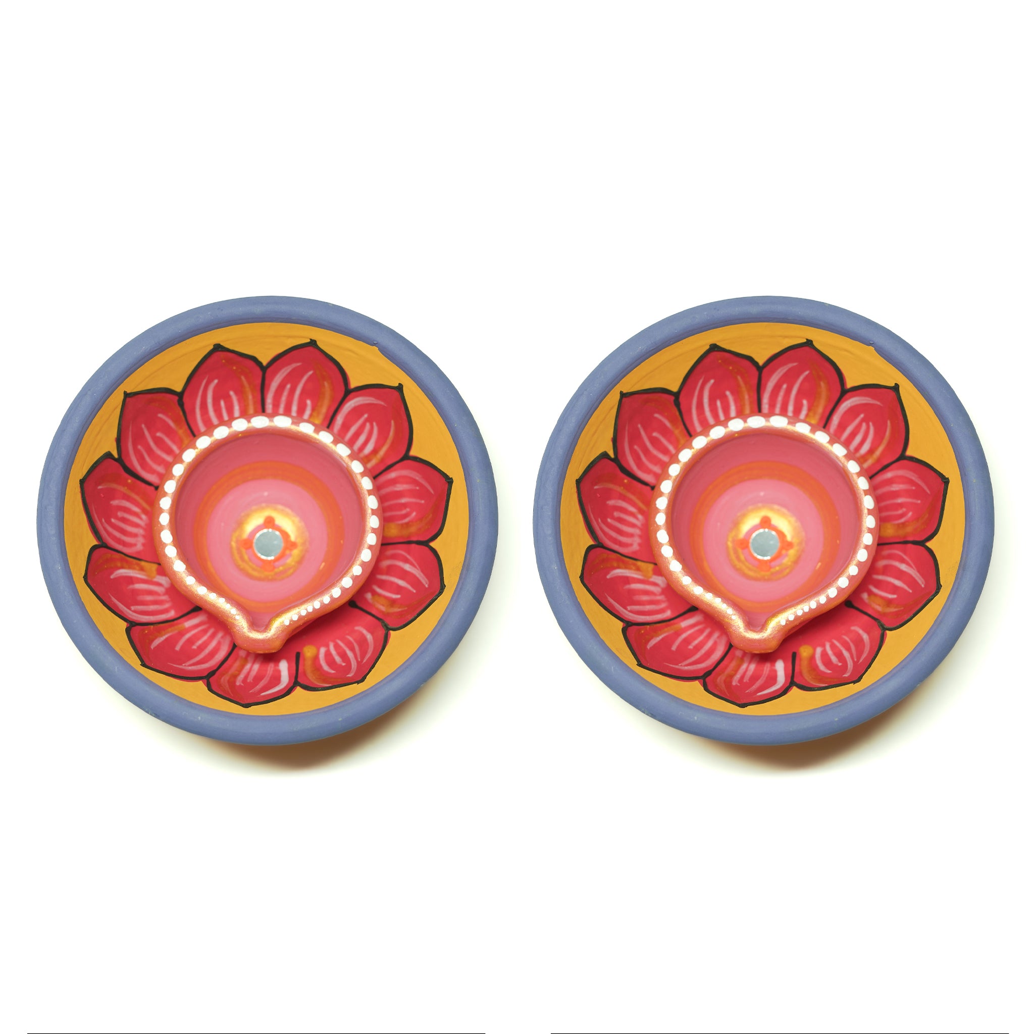 Pooja Bowl Diya | Oil Lamp | Agal Set Of 2