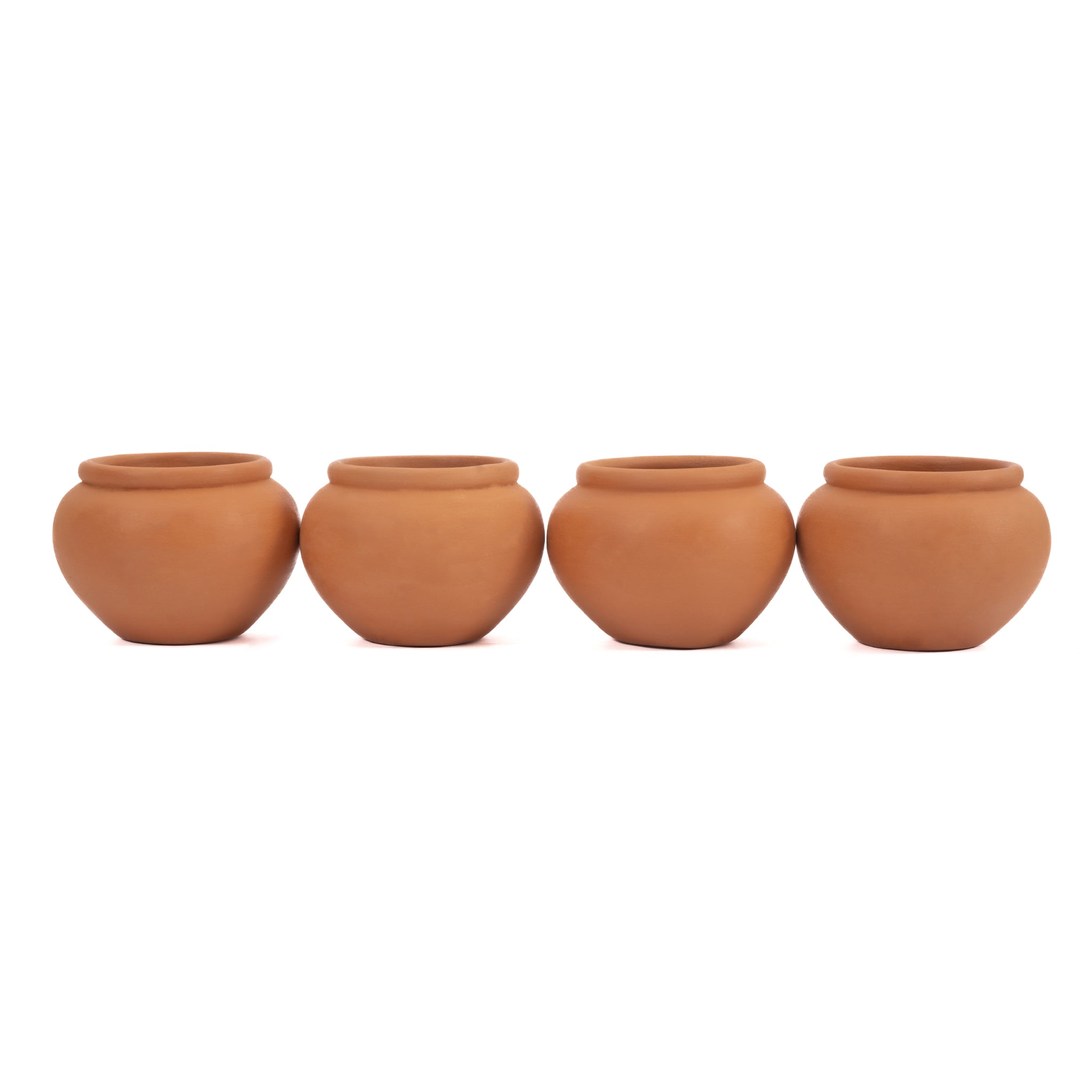 Terracotta Mini Curd Pot Set Of 4 - 150ml