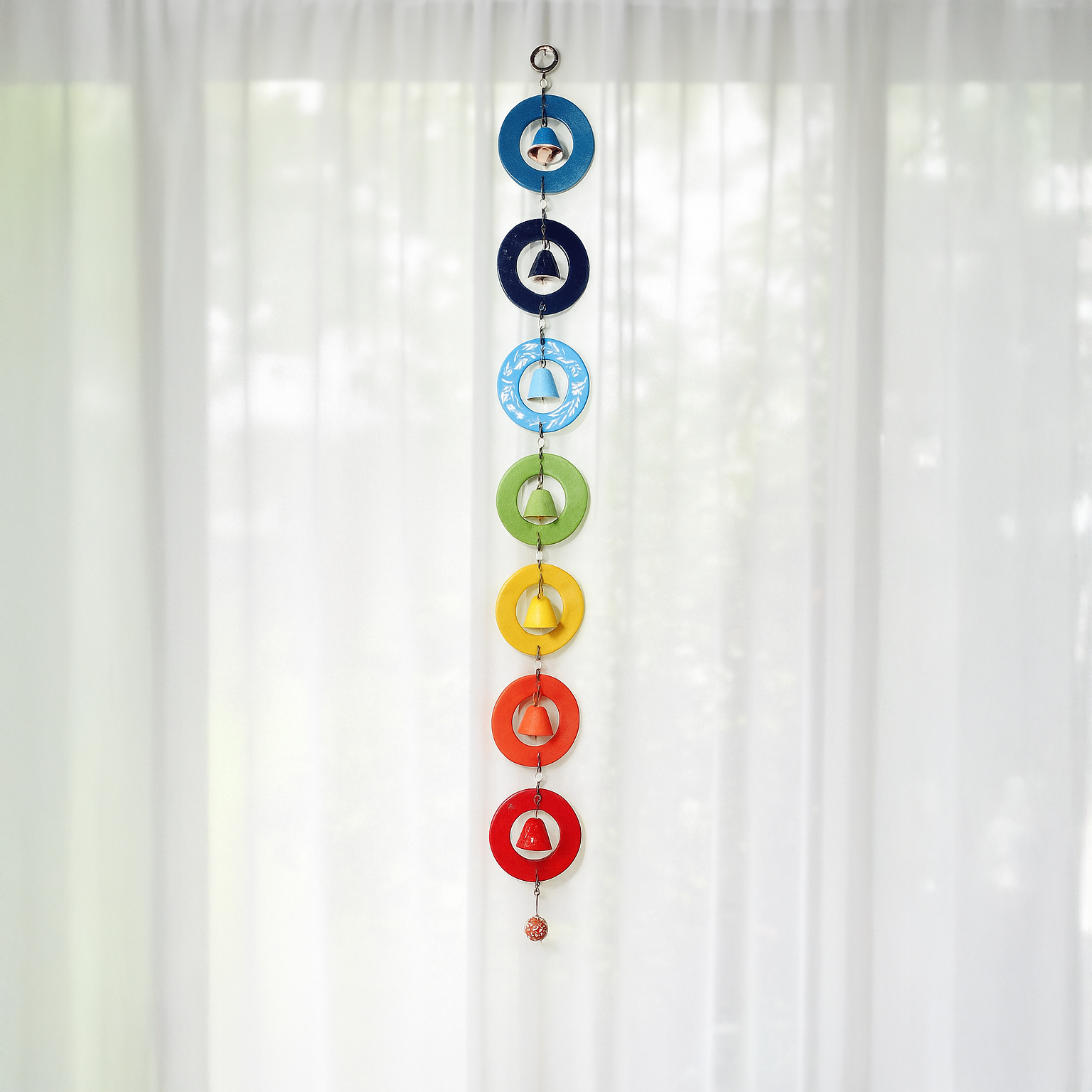 Multicolor Bell Ring Thoran – Handmade Wall Hanging for Home & Festive Decor