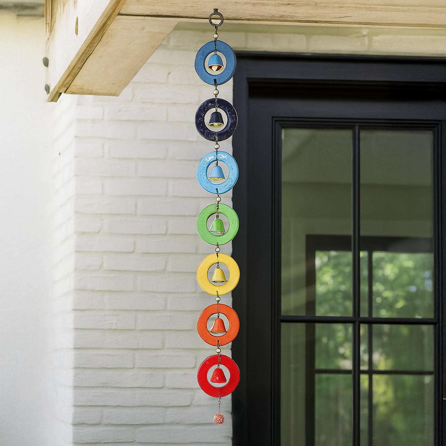 Multicolor Bell Ring Thoran – Handmade Wall Hanging for Home & Festive Decor