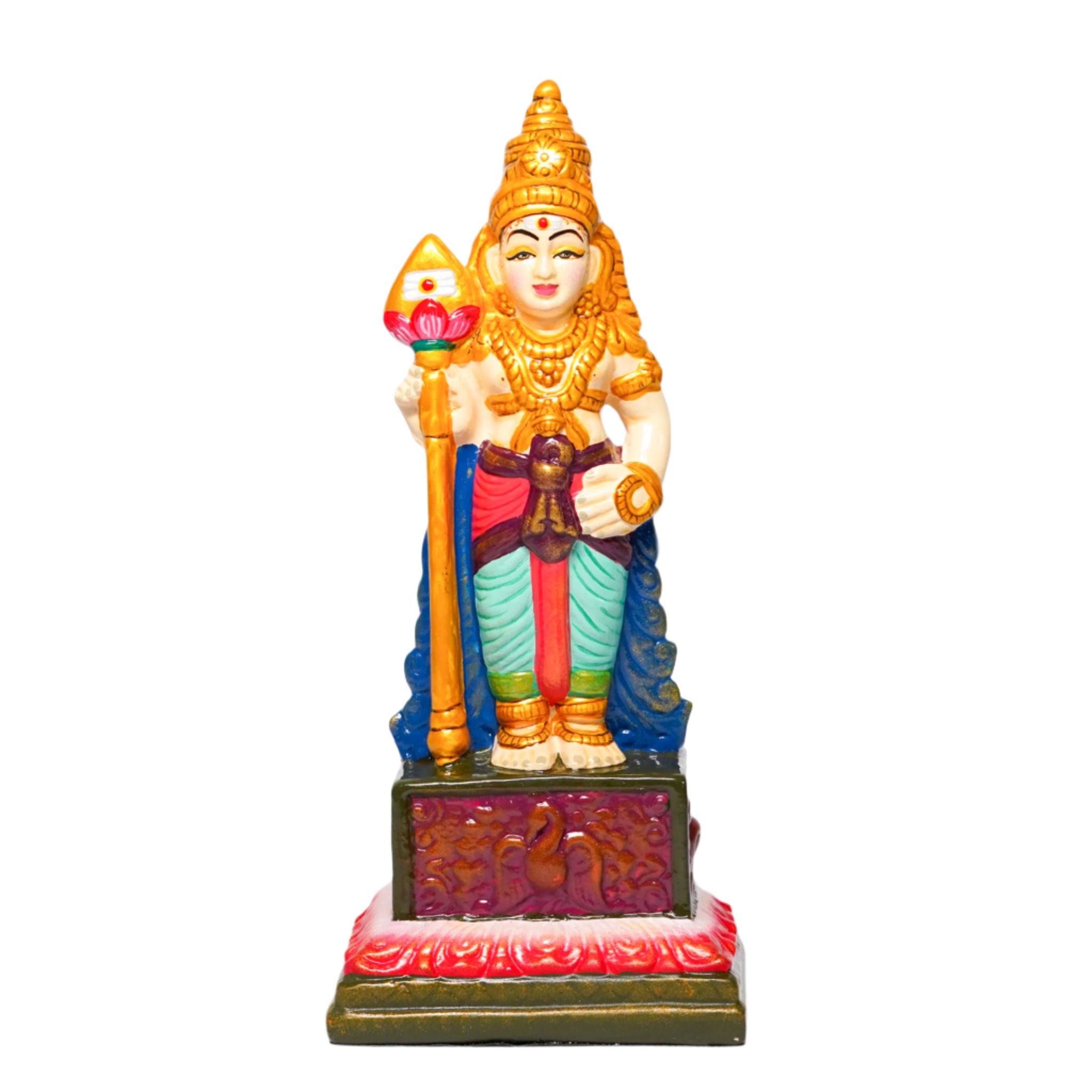 Handmade Earthenware Murugan Statue Hand painted