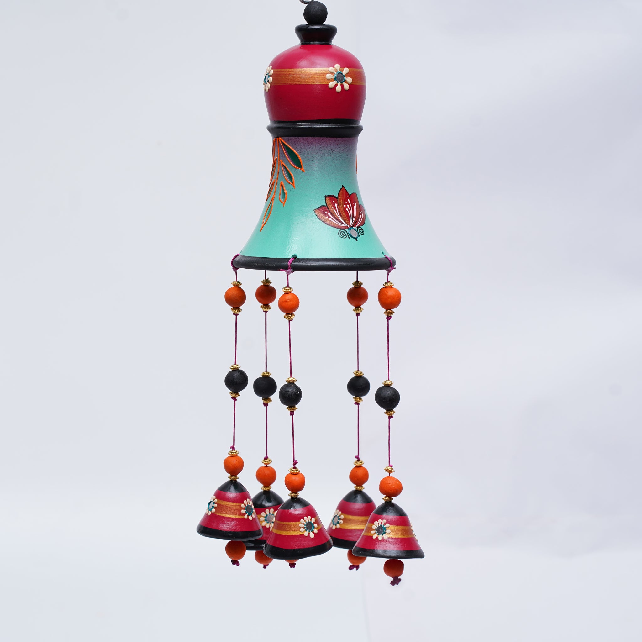 Lotus-Inspired Decorative Hanging Chime with Bells