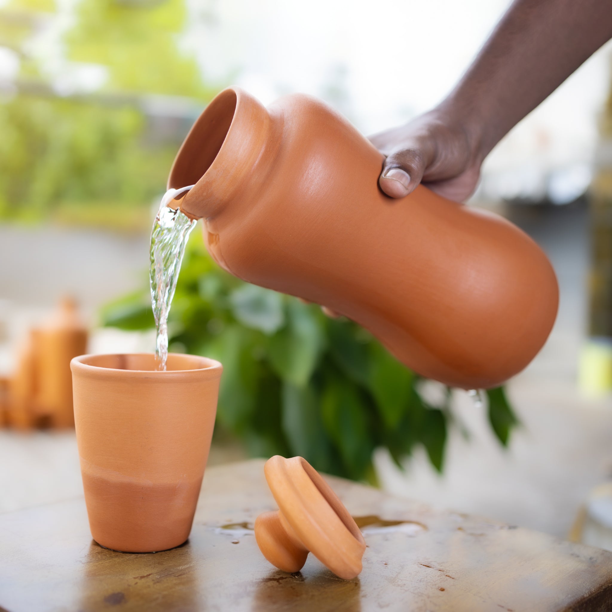 Terracotta Lid Water Bottle 1450ml