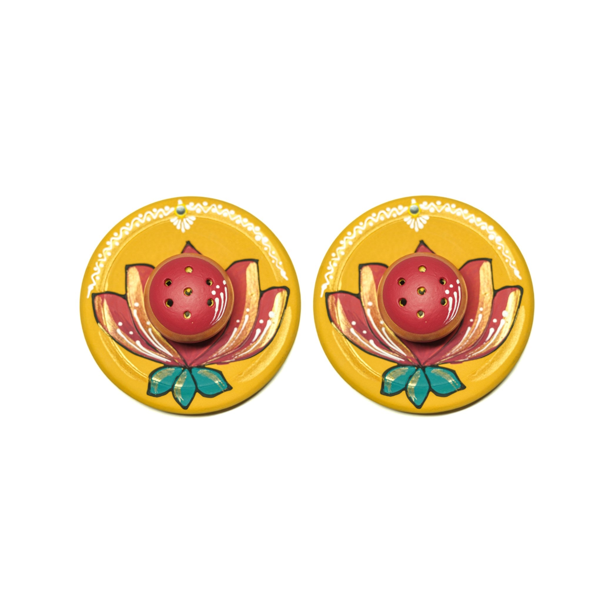 Pooja Plate shape Vathi | Incense Stick Holder Set Of 2