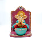 Wooden Base Wall Ganesha Agal Set – Handmade Decorative Pair