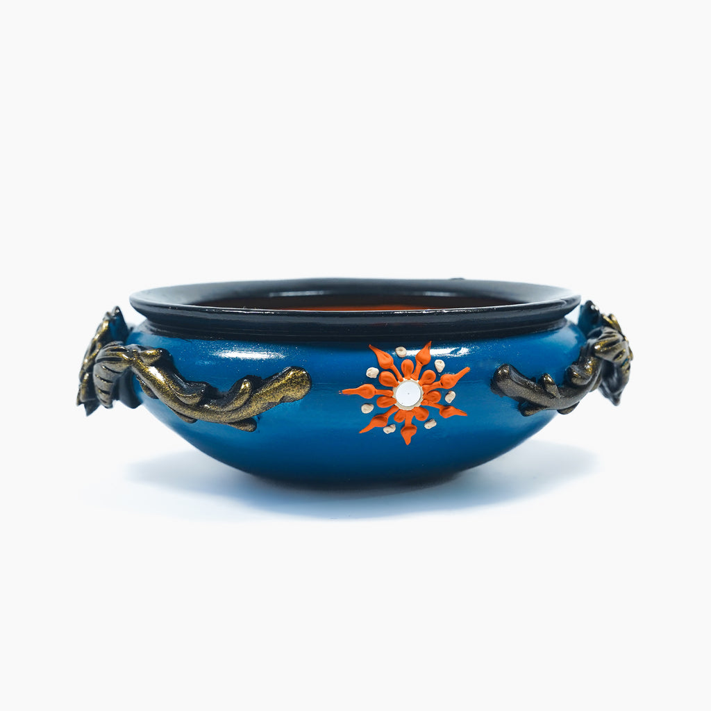 Premium Traditional Hand-Painted Embossed Urli