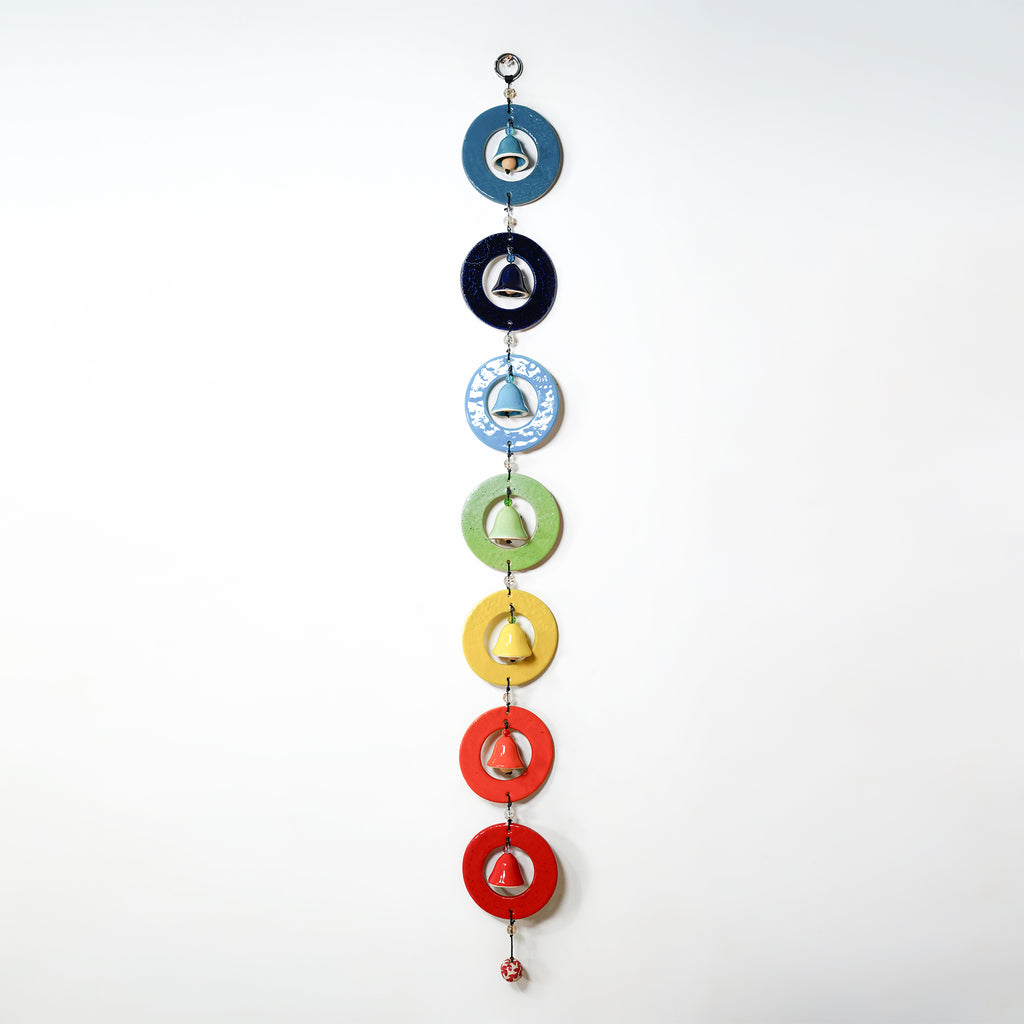 Multicolor Bell Ring Thoran – Handmade Wall Hanging for Home & Festive Decor