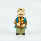 Traditional South Indian Couple Clay Doll Set – Hand-Painted Golu Figurines