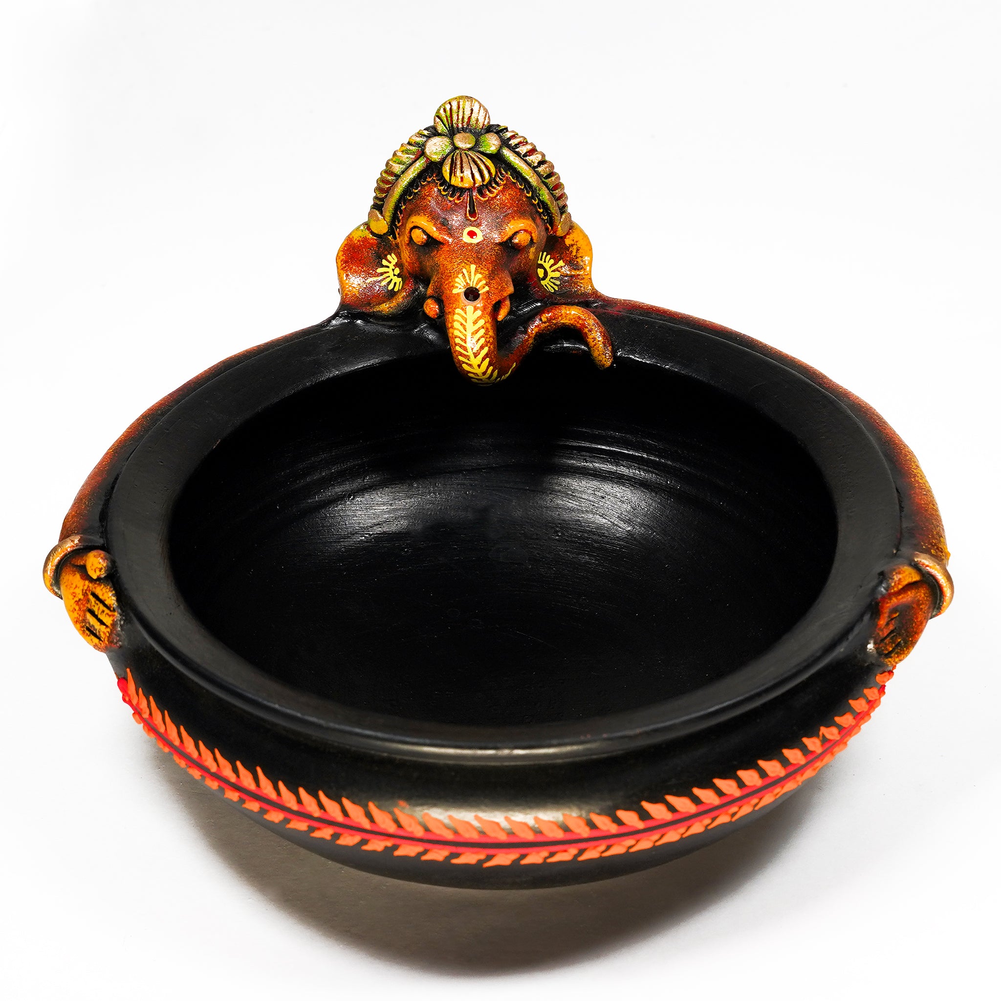 Traditional Ganesh Urli – Handpainted Decorative Bowl for Home Décor