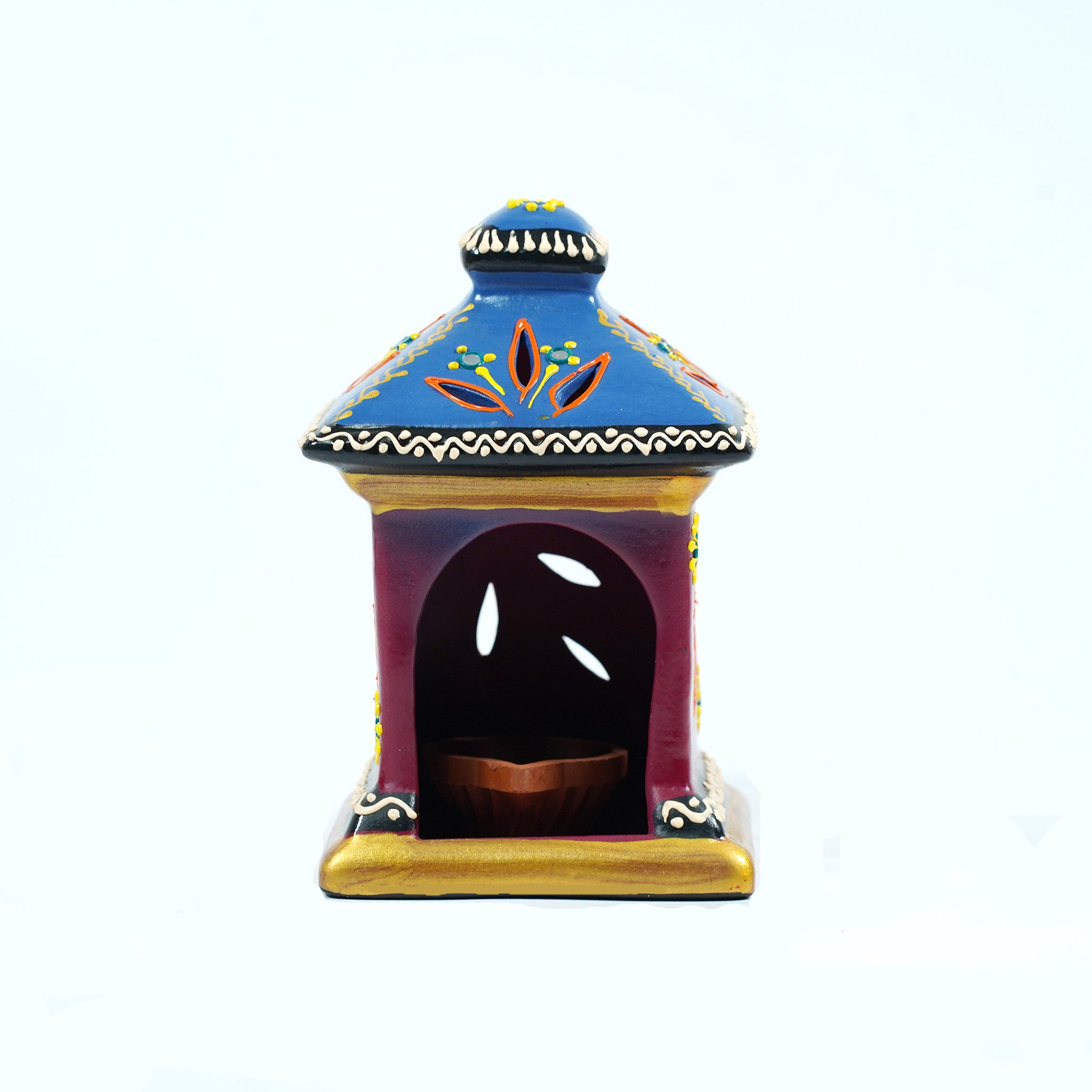 Decorative Terracotta Oil Lamp Enclosure