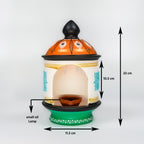 Hand-Painted Tricolor Hut Lamp – Independence Day Edition