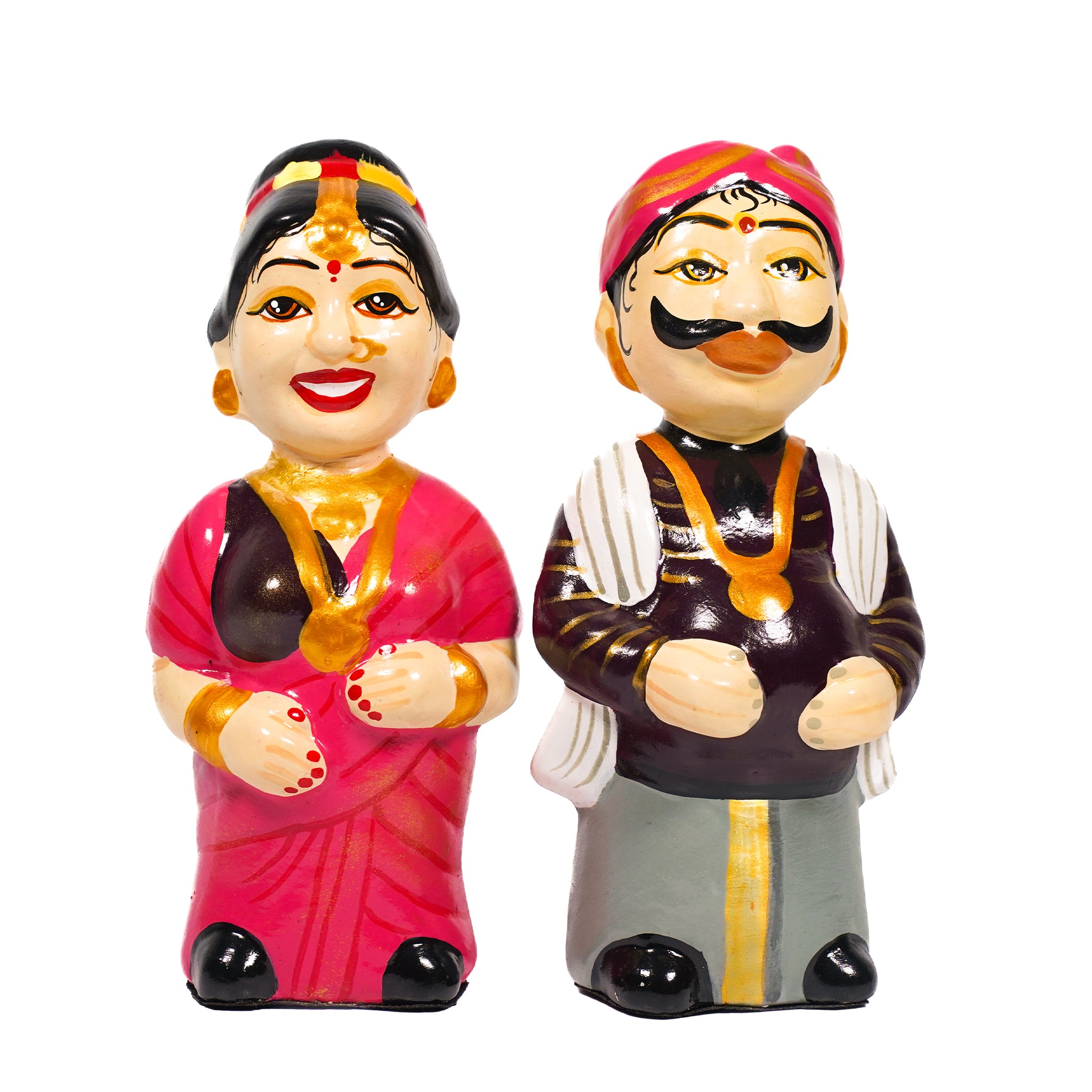 Ethnic Earthenware Couple Showpiece – Cultural Indoor Decor