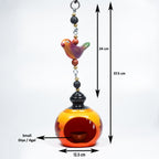 Hand-Painted Sparrow Hanging Dome Candle/Diya Holder