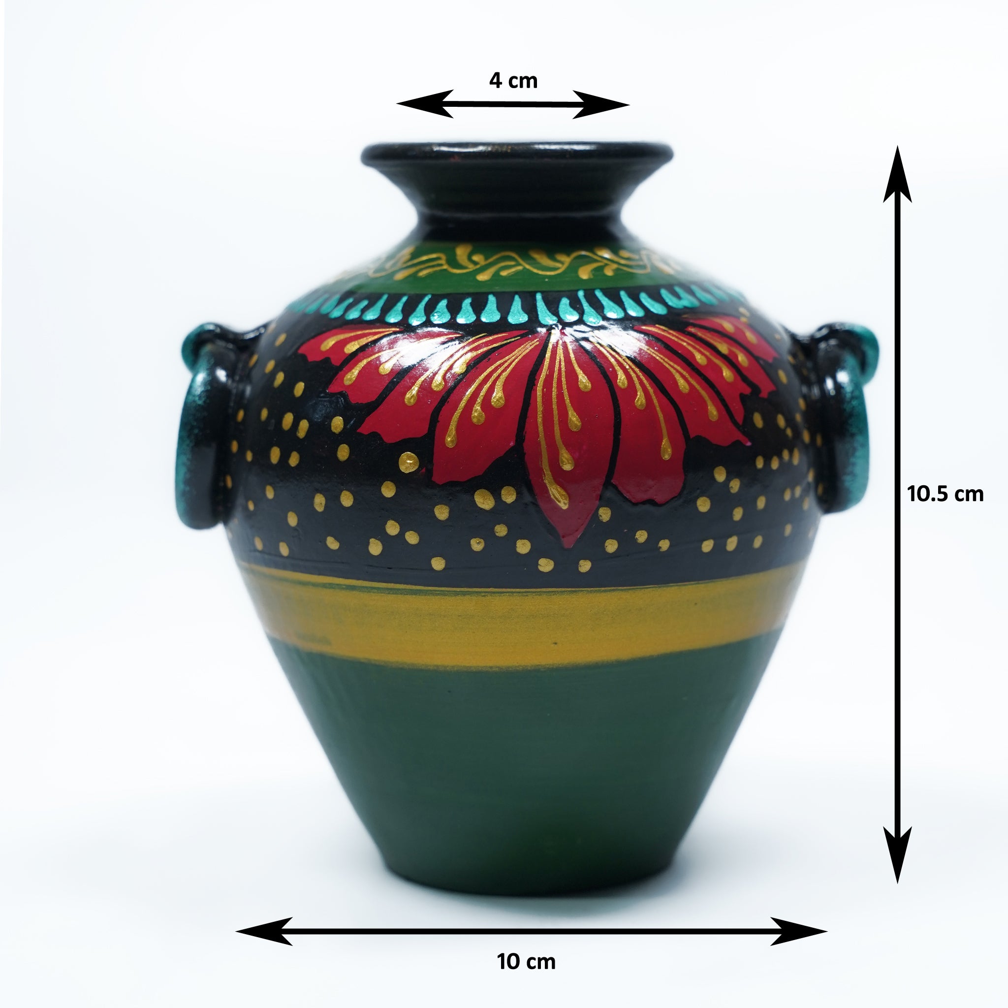Artisan Painted Decorative Pot (Small Size)