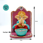Wooden Base Wall Ganesha Agal Set – Handmade Decorative Pair