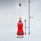 Handcrafted Hanging Rope Bell – Traditional Terracotta Décor