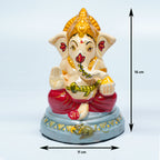 Traditional Ashirvad Ganesh Murti (Handcrafted & Painted)
