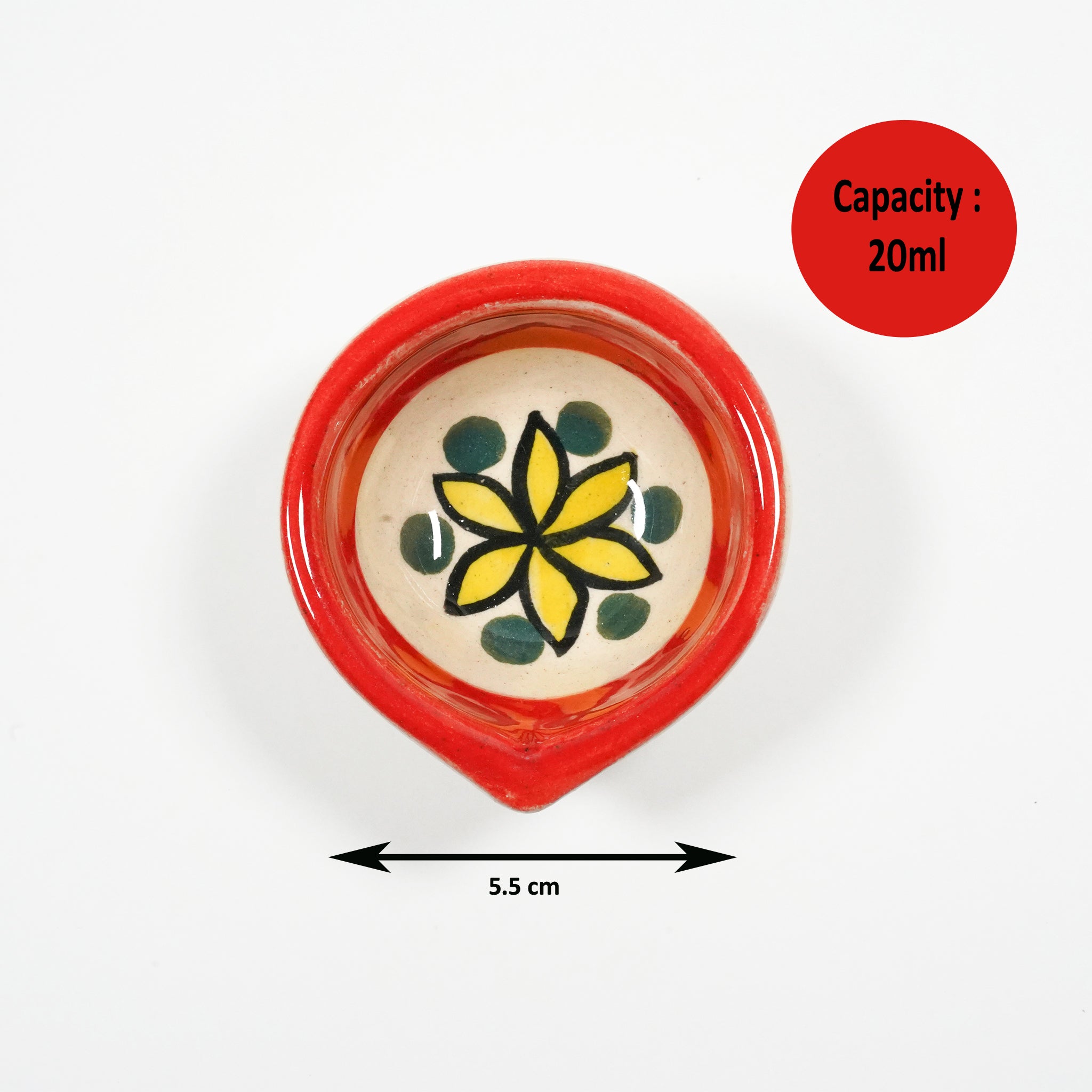 Ceramic Diya Agal Set – Pack of 12 Decorative Lamps