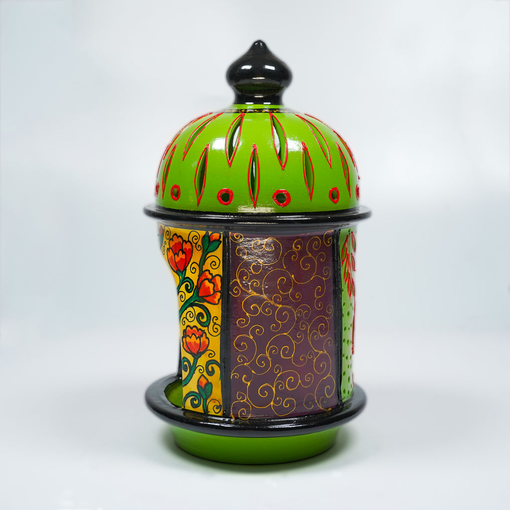 Colorful Terracotta Round Hut Agal with Tea Light