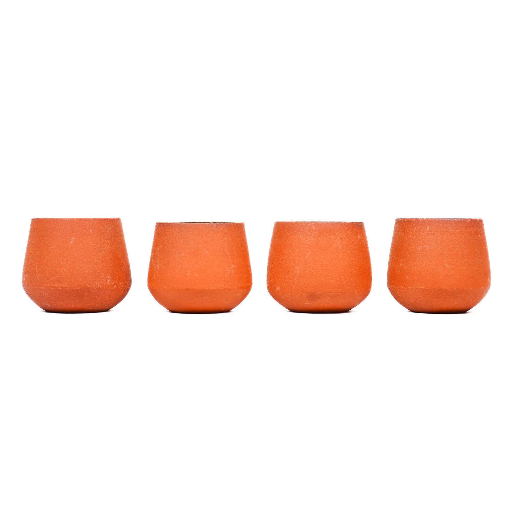 Artisan Terracotta Mini Cups - Cava Style Shot Set of 4
