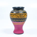 Small Hand-Painted Pot Set – Pink & Gold Lotus Motif