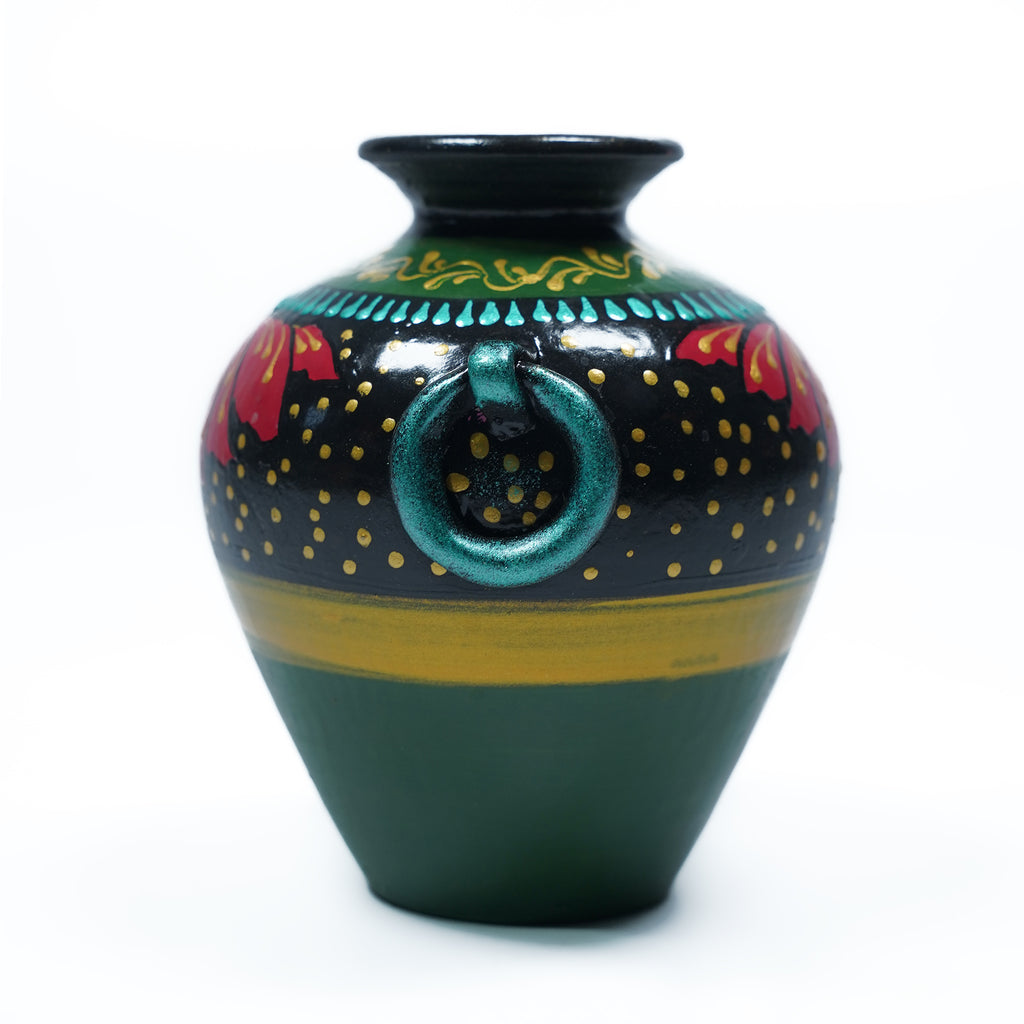 Artisan Painted Decorative Pot (Small Size)