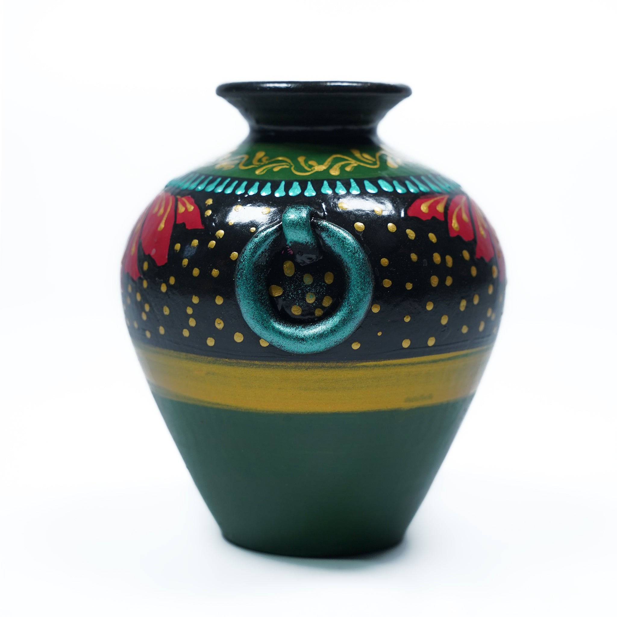 Artisan Painted Decorative Pot (Small Size)