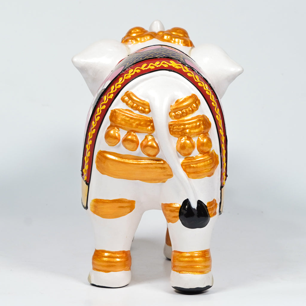 Majestic Clay Elephant Duo – Traditional Earthenware Home Accent
