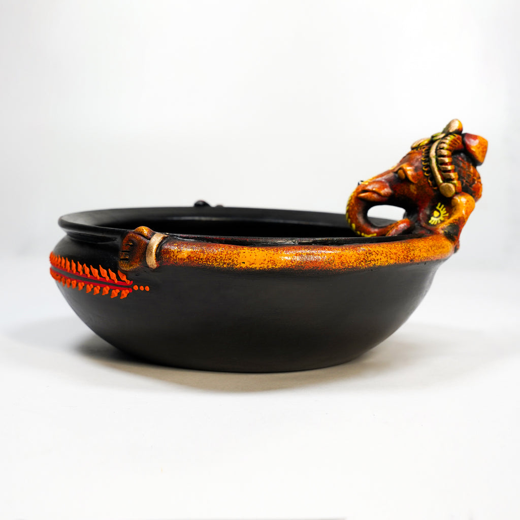Traditional Ganesh Urli – Handpainted Decorative Bowl for Home Décor
