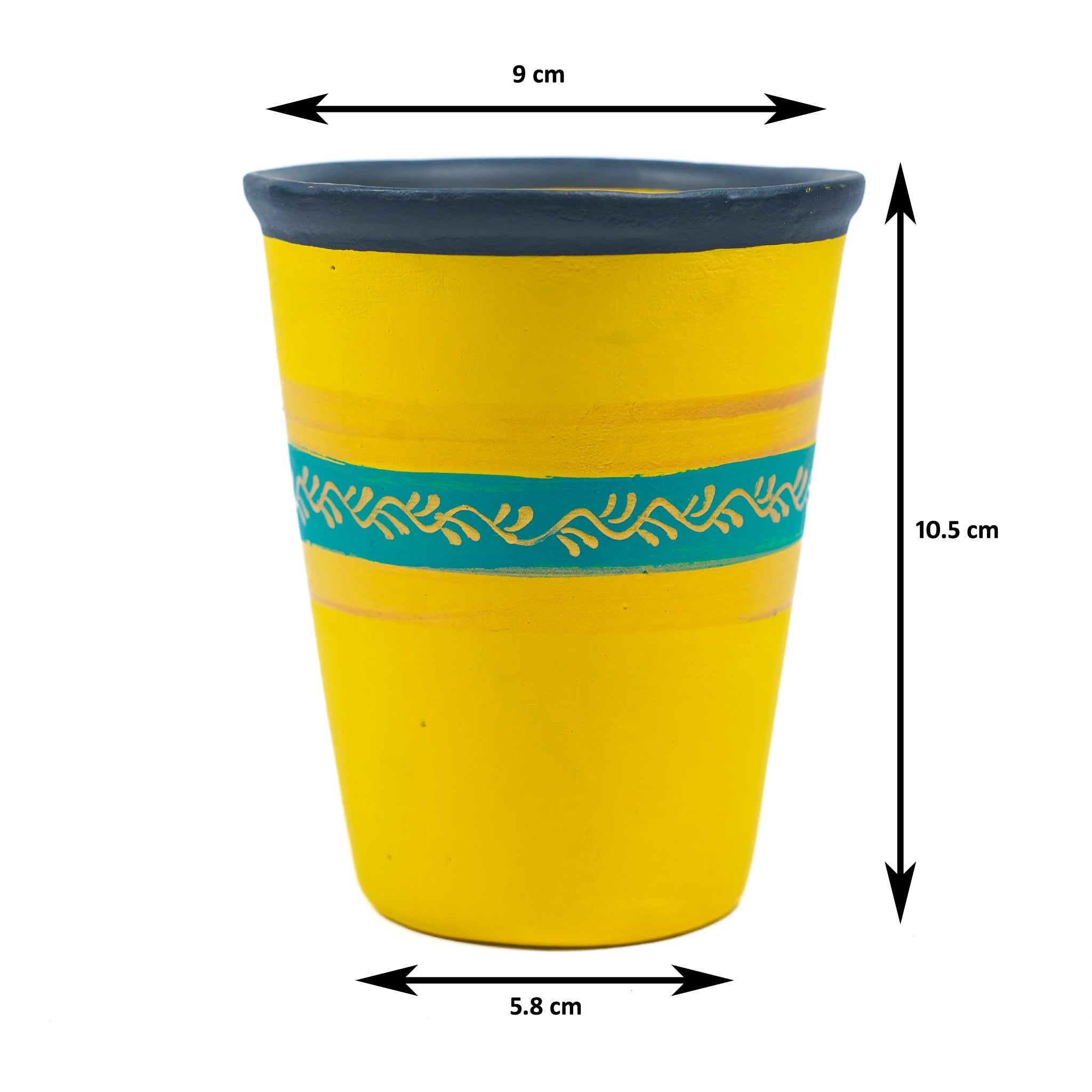 Vibrant Hand-Painted 4” Planter