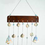 Artisan Ceramic Wind Chime with Hand-Painted Bells – Soothing Sound for Home Decor