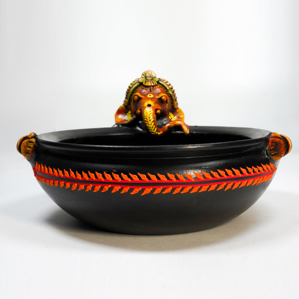Traditional Ganesh Urli – Handpainted Decorative Bowl for Home Décor