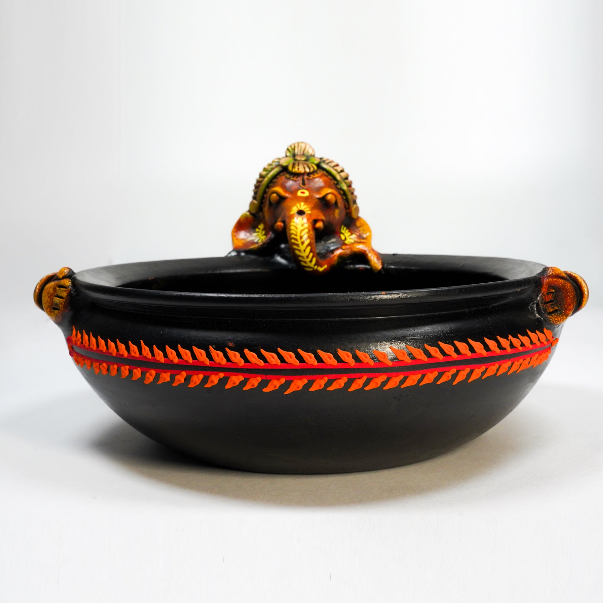 Traditional Ganesh Urli – Handpainted Decorative Bowl for Home Décor