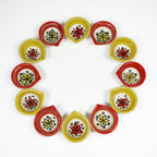 Ceramic Diya Agal Set – Pack of 12 Decorative Lamps