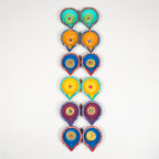Ethnic Diya Lamp Set – 12 Hand-Painted Agals for Festive Decor