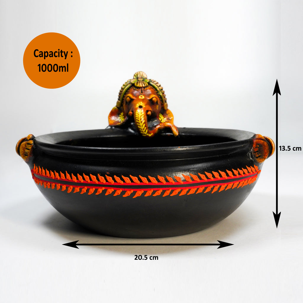 Traditional Ganesh Urli – Handpainted Decorative Bowl for Home Décor