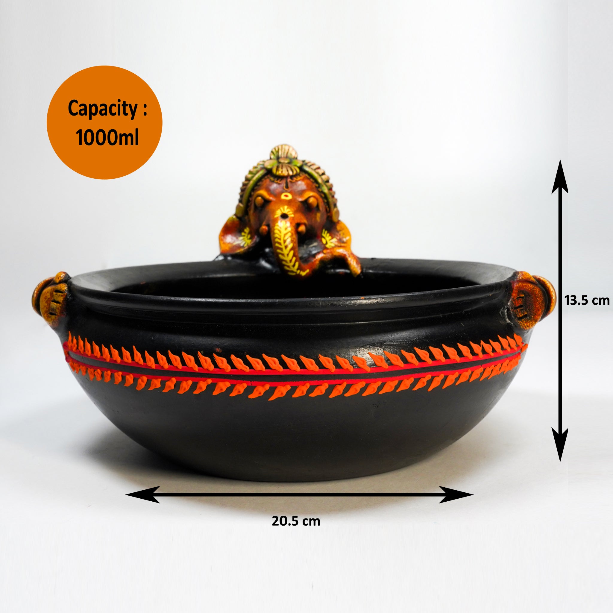 Traditional Ganesh Urli – Handpainted Decorative Bowl for Home Décor
