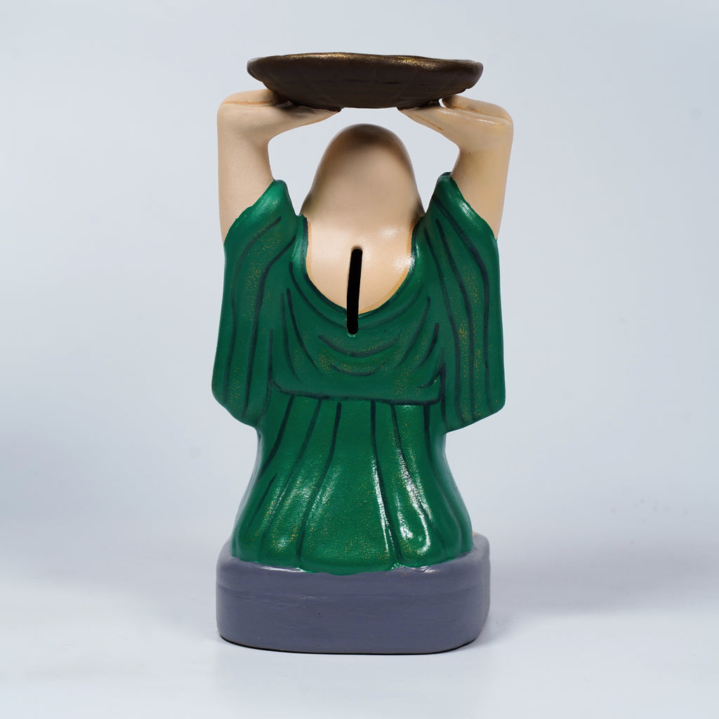 Laughing Buddha Clay Coin Bank – Handcrafted Earthenware