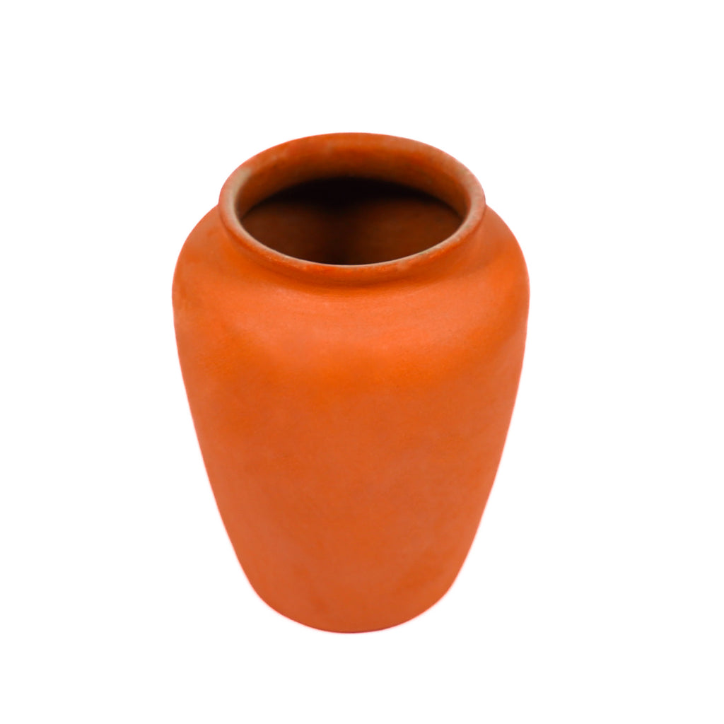 Terracotta-Style Ceramic Mate Cups with Steel Straw Set (Set of 2)
