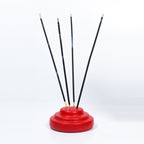 Terracotta Incense Holder – Carved Leaf Pattern