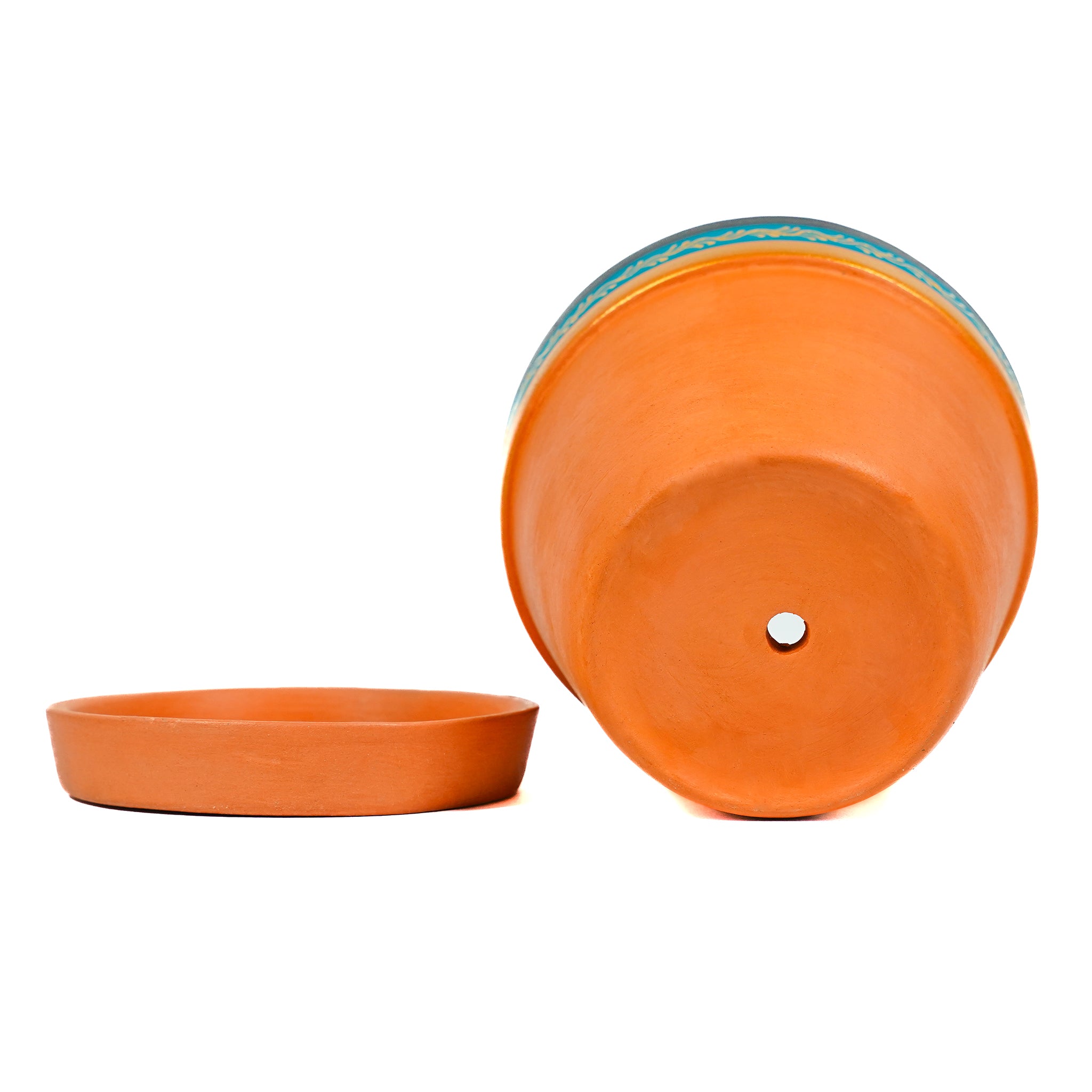 Vibrant Orange Indoor/Outdoor Decorative Planter Set (3 Pack)