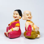 Handmade Clay Chettiar Pair – Festive Ethnic Showpiece