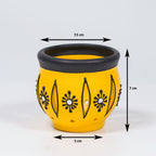 Decorative Clay T-light Holder (Set of 2) – Carved Floral Glow