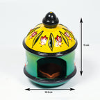Handcrafted Terracotta Tealight Holder – Floral Dome Design
