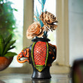 Handcrafted Elephant-Shaped Decorative Pot – Antique Finish