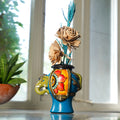 Artisan Crafted Elephant Pot with Floral Design